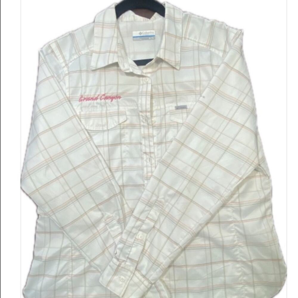 Columbia Sportswear Women’s Plaid Button Down Shirt XL Lightweight Outdoor Top